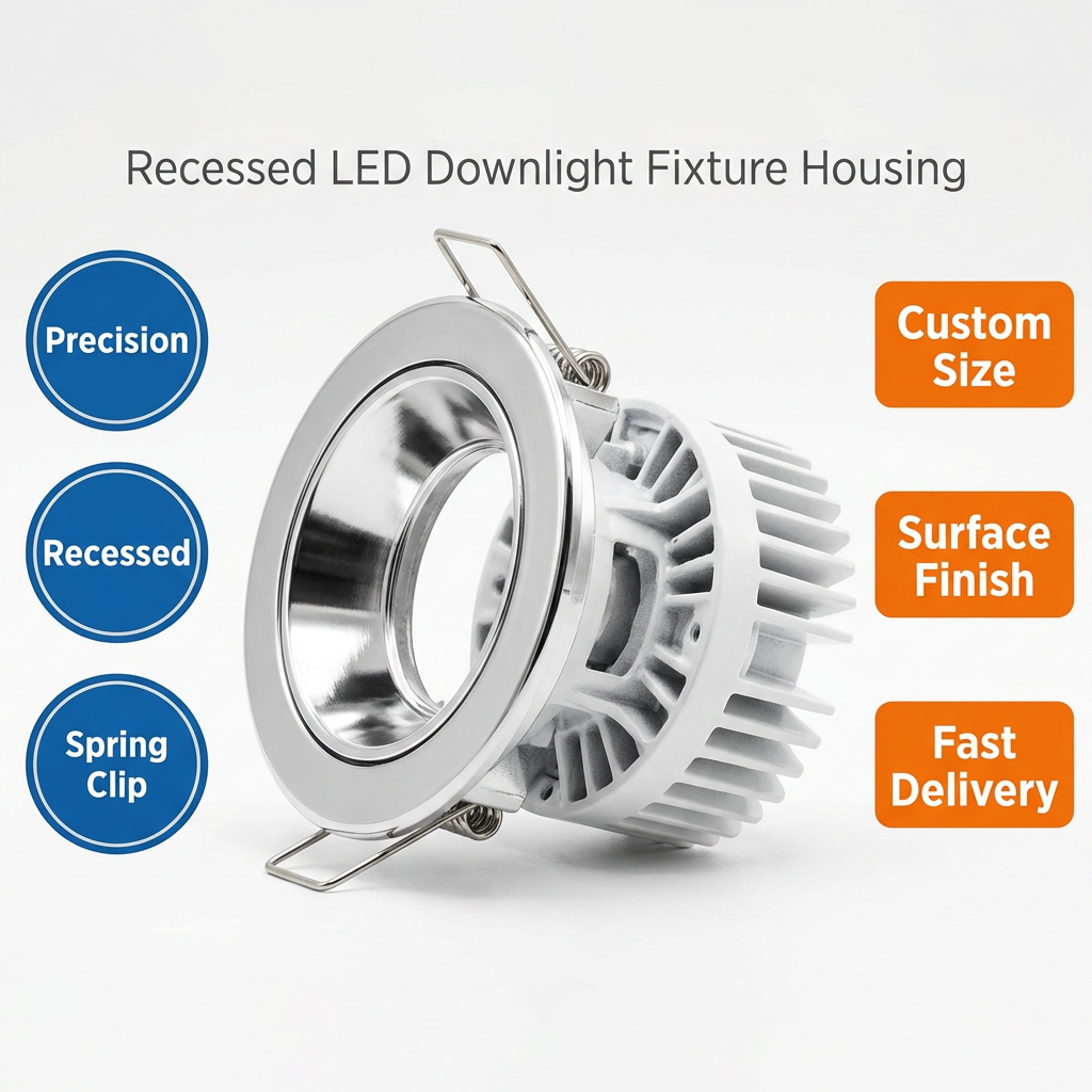 LED downlight die-cast heat sink housing