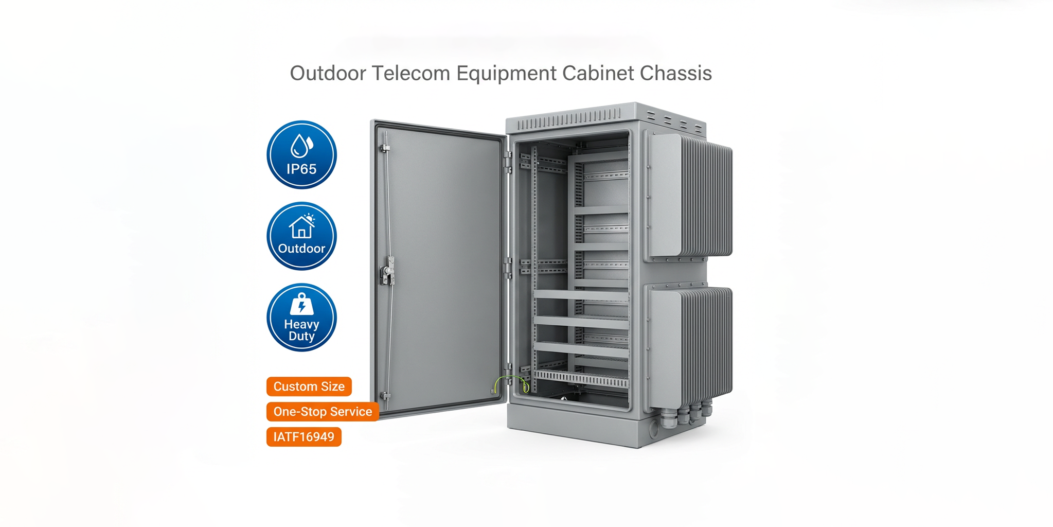 Outdoor telecom equipment cabinet chassis
